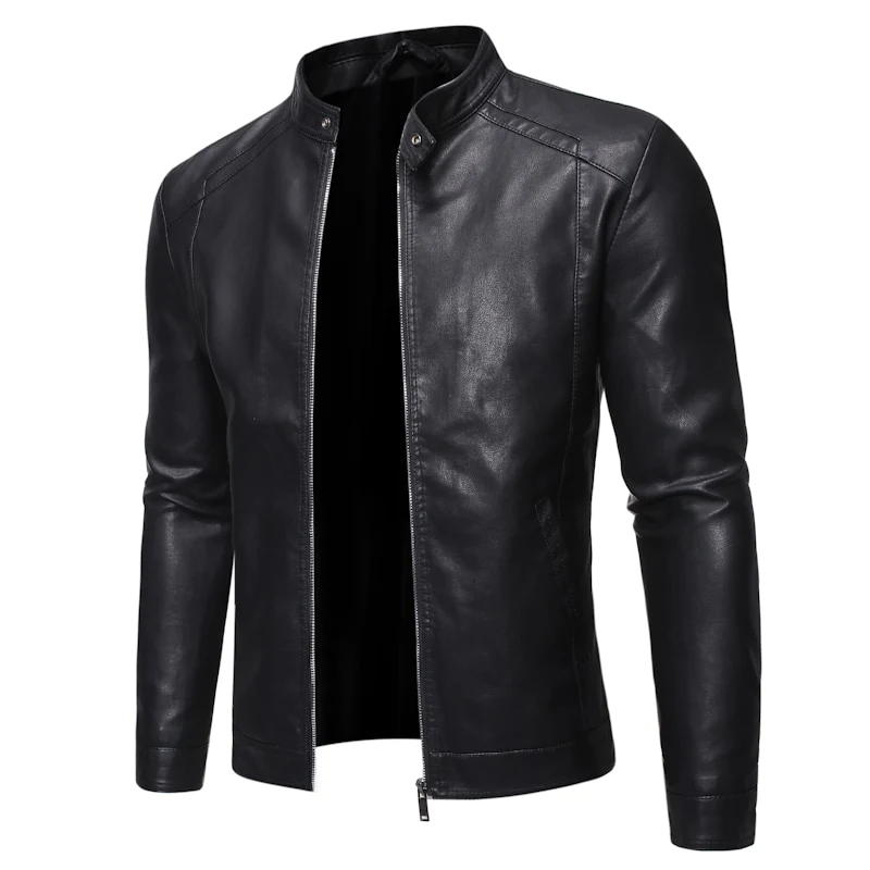 jaqueta de couro masculina matrix preta