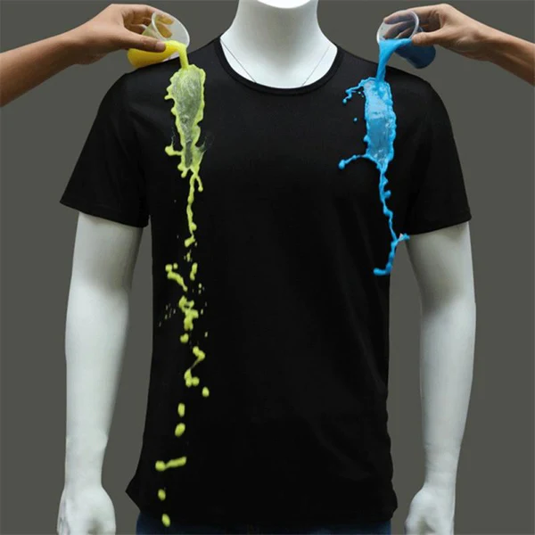 Camisetas StormShield com Design Minimalista e Tecido Nano Tecnológico Impermeável!