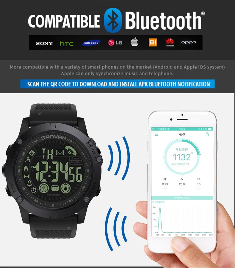 Relógio Smartwatch MNWT Touch Esportes 24hs Standby IOS Android