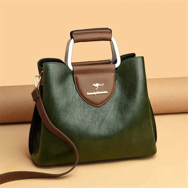 bolsa de couro elegante verde