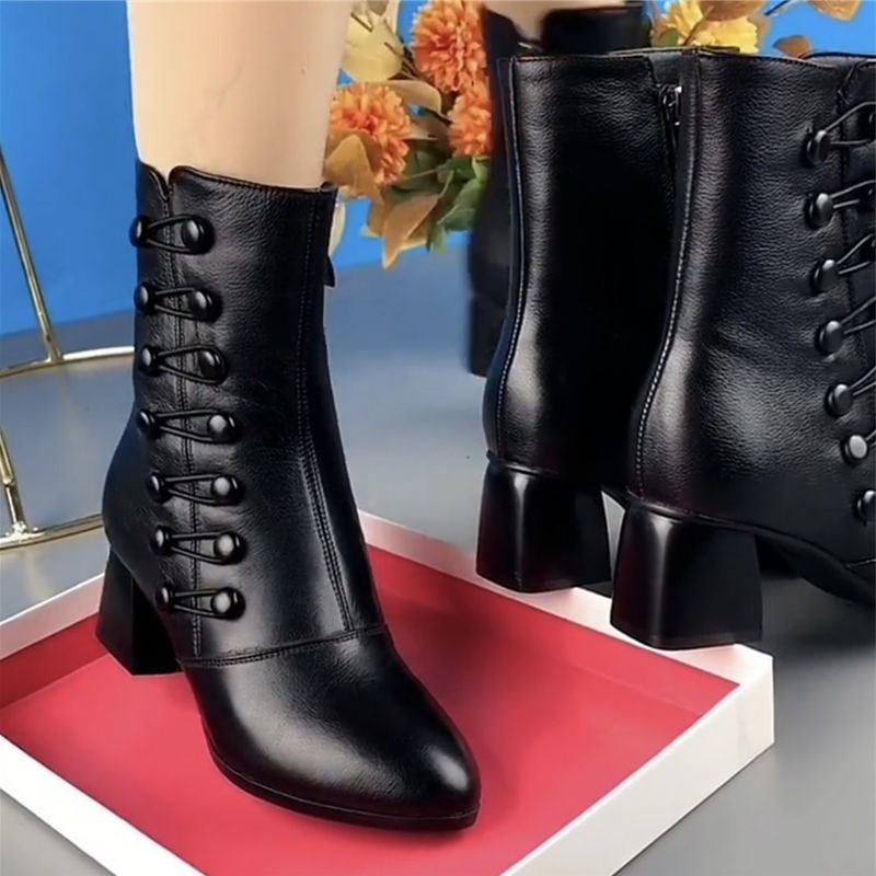 Bota couro best sale feminina promoção