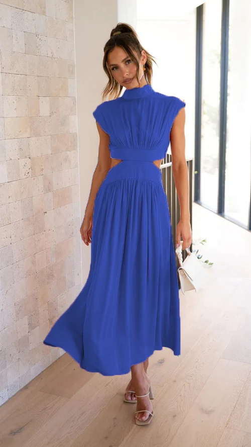 Vestido Longo Dominique estilo 2 em 1 azul