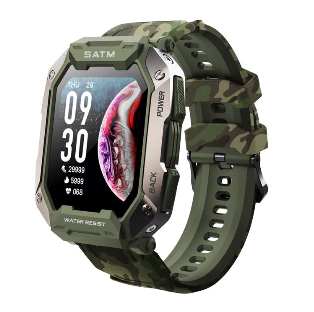 smartwatch max rock ultra verde militar