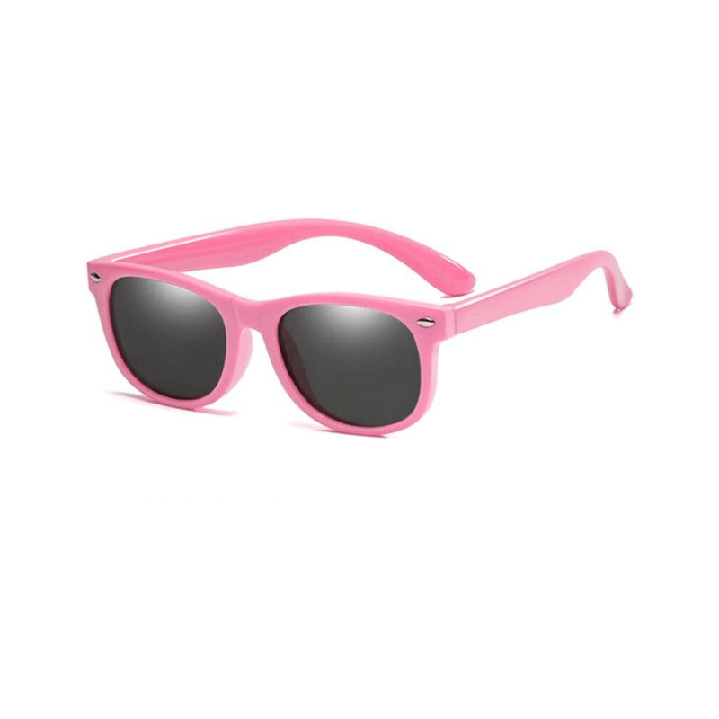Óculos de sol infantil flexível kids wayfarer rosa
